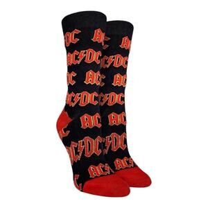 Good Luck Sock Women’s Colorful Pop Culture AC/DC Band Socks Adult Size 5-9